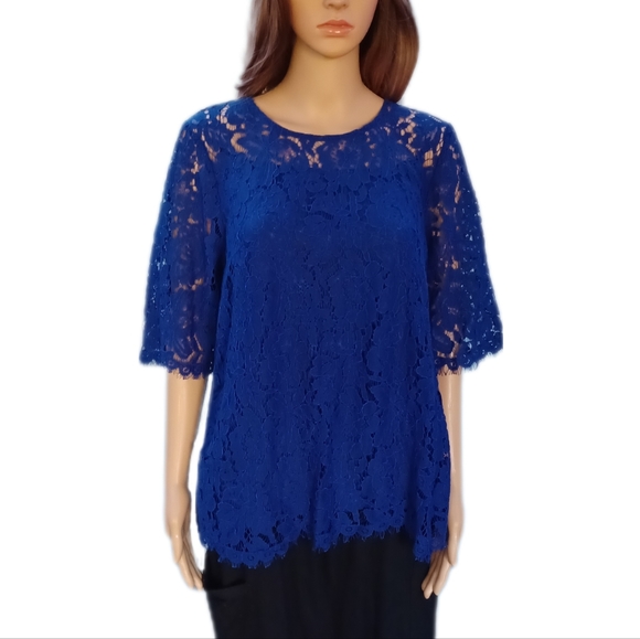 AUW Tops - AUW L lace overlay top